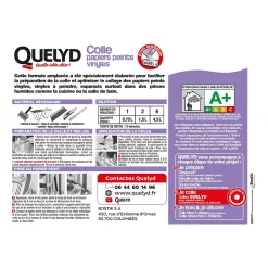 Colle en poudre - adaptée pour tout papiers peints vinyles - surface de couverture 32 m² - Quelyd 30601637