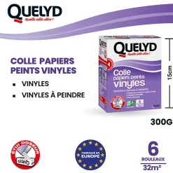 Colle en poudre - adaptée pour tout papiers peints vinyles - surface de couverture 32 m² - Quelyd 30601637