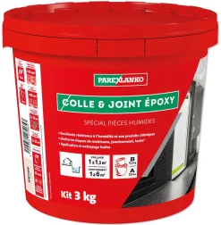 Colle et joint époxy beige spécial pièces humides 3 kg Parexlanko