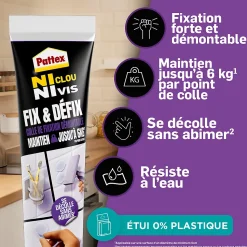 Colle fixation Pattex Fix & Défix quincaillerie tube 44g