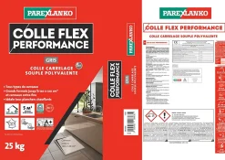 Colle Flex performance gris tous type de carreaux 25Kg Parexlanko