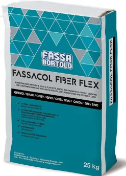 Colle flexible pour carrelage (C2TES1) FASSACOL FIBER FLEX - Sac de 25 Kg - GRIS