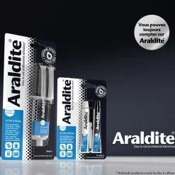 Colle haute performance epoxy à prise progressive Araldite Standard 24 ml