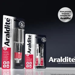 Colle haute performance epoxy à prise rapide Araldite matériaux 24 ml