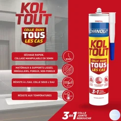 Colle Koltout Transparente cartouche 290 ml Cyanolit