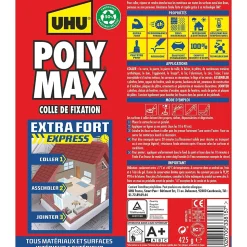 Colle mastic extra forte express UHU blanc 425g