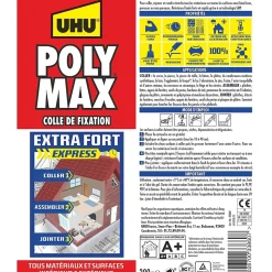 Colle mastic extra forte express UHU invisible 300g