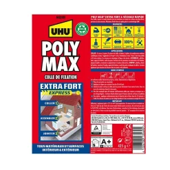 Colle mastic extra forte UHU Poly max noir 425g