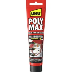 Colle mastic prise immédiate express UHU blanc tube 165g