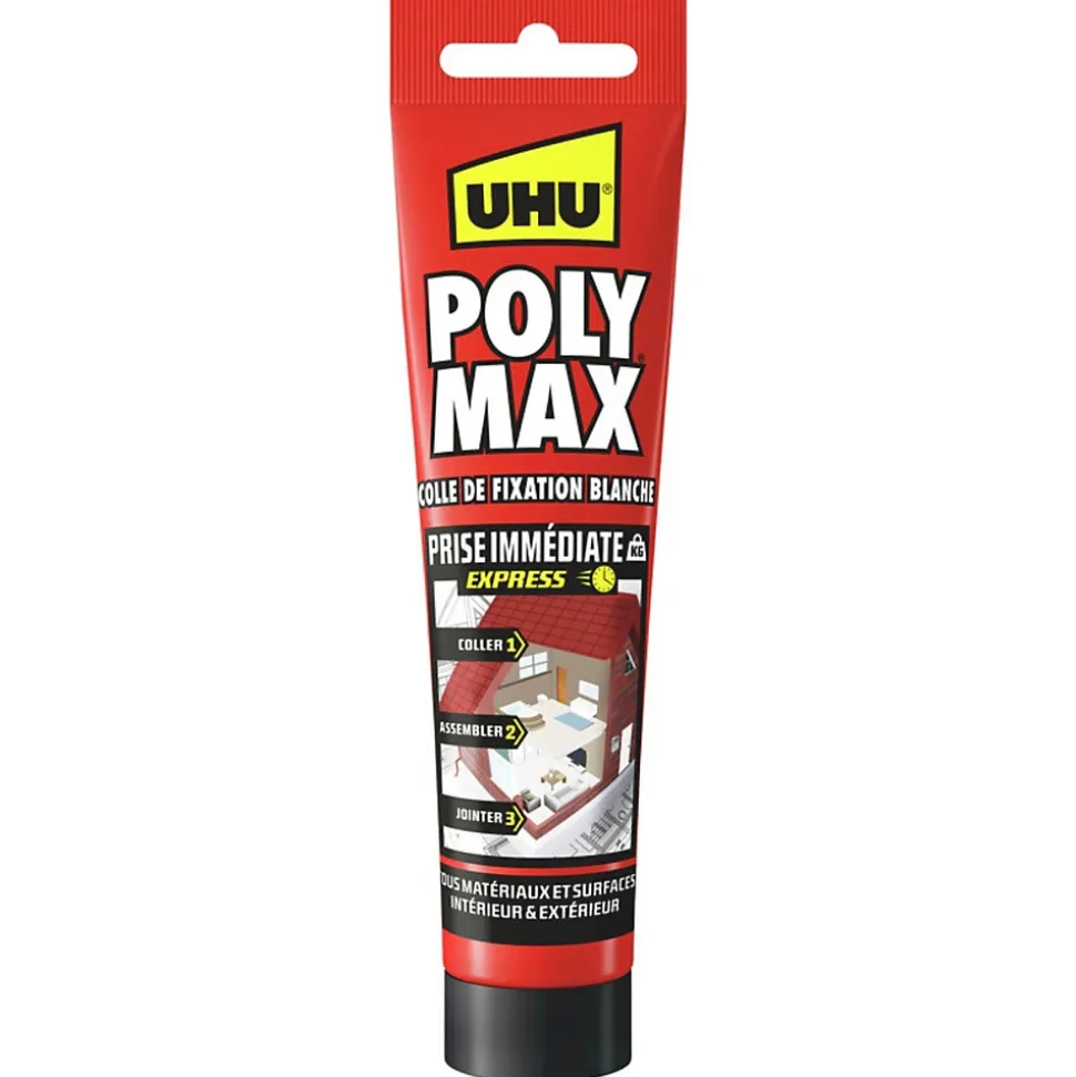 Colle mastic prise immédiate express UHU blanc tube 165g