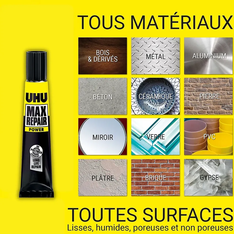 Colle Max Repair 20 grammes UHU Transparent