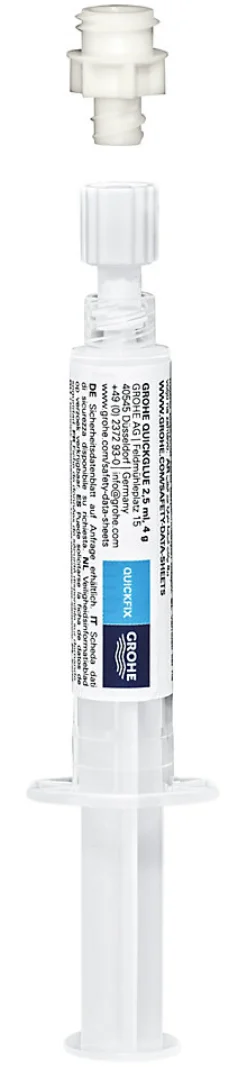 Colle multi-supports en seringue 25 ml pour accessoires muraux de salle de bains et WC, Grohe Quickglue