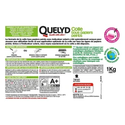 Colle papier peint Quelyd pâte avec indicateur coloré 1kg