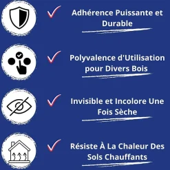 Colle Parquet - 5 L - Codeve Bois - Pour L'assemblage De Votre Parquet, Plancher, Escalier Ou Autre Sol En Bois.
