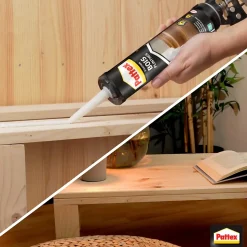 Colle Pattex fixation bois plinthes cartouche 380g