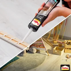 Colle Pattex fixation bois plinthes cartouche 380g