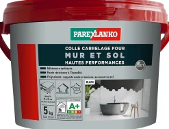 Colle pour carrelage mur et sol intérieur hautes performances blanc Parexlanko 5kg