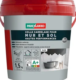 Colle pour carrelage mur et sol intérieur hautes performances blanc Parexlanko 1,5 kg