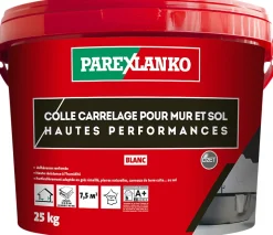 Colle pour carrelage mur et sol intérieur hautes performances blanc Parexlanko 25 kg