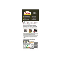 Colle pour fixation sur PVC et alu Pattex cartouche 450g