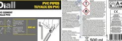 Colle pour PVC et tuyau en PVC Diall 500ml