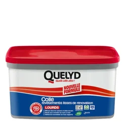 Colle pour revêtements lisses de rénovations lourds (jusqu'à 750g/m²) Quelyd pâte 5kg