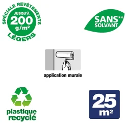 Colle pour revêtements lisses de rénovations légers (jusqu'à 200g/m²) Quelyd pâte 5kg