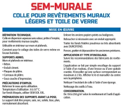 Colle pour Toiles de Verre et Revêtements Muraux Légers Semin, Prêt à l'Emploi, Seau de 10 kg