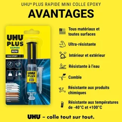 Colle époxy UHU transparente, tube 4g