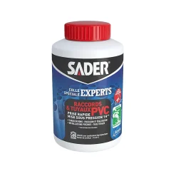 Colle Sader pour Raccords et Tuyaux en PVC 1L avec pinceau applicateur