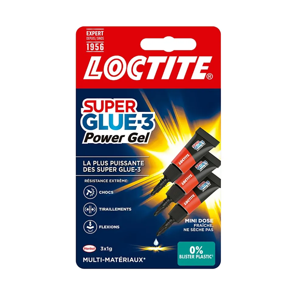 Colle Superglue-3 Power Flexgel Loctite 3g