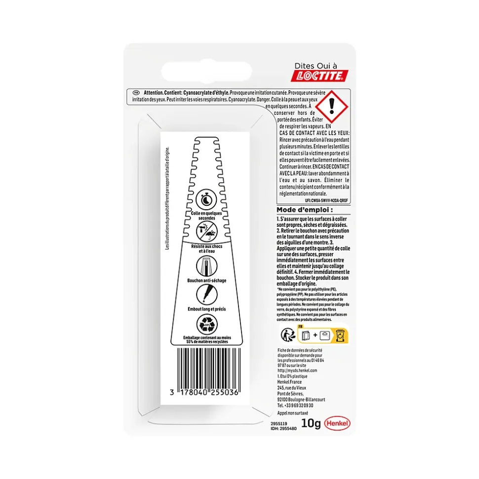 Colle Superglue-3 Précision Max Loctite 10g
