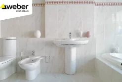 Colle tous carreaux neufs et réno blanc Weber 25kg