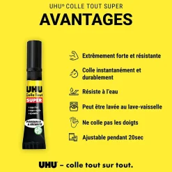 Colle UHU Colle Tout Super format liquide 3 grammes
