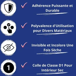 Colle Universelle - 1 L - Codeve Bois - Pour L'assemblage Polyvalent D'un Cuir, Tissu, Bois, Liège, Mousse Ou Carton.