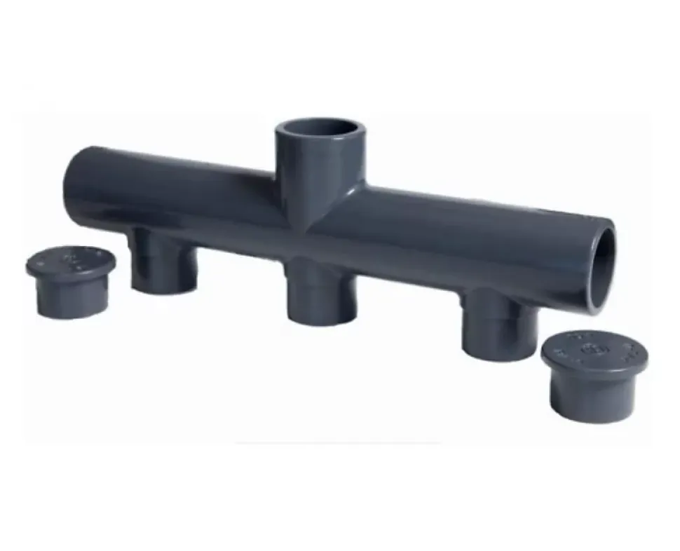 Collecteur nourrice PVC 63mm PN16 1 entrée 5 sorties Femelle Male 6,3cm