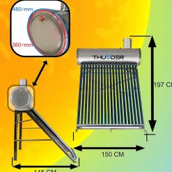 Collecteur solaire non pressurisé Thunder avec réservoir 200L 1 pièce.