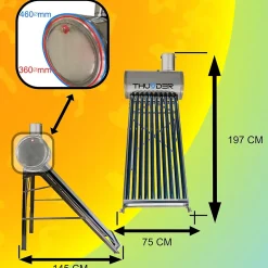 Collecteur solaire non pressurisé Thunder avec réservoir 100L 1 pièce.