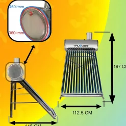 Collecteur solaire non pressurisé Thunder avec réservoir 150L 1 pièce.