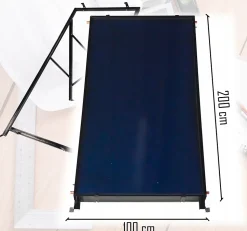 Collecteur solaire THUNDER 2 m² avec structure de montage et raccords 3/4 1 pièce.