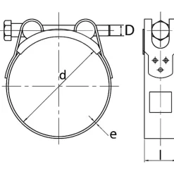 Collier à tourillons A2 W4 D214/226 - ACTON - TBSS 214-226