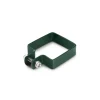 Collier de fixation carré 80 x 80 mm pour portillon grillagé Vert