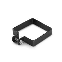 Collier de fixation carré 60 x 60 mm pour portillon grillagé Noir