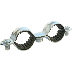 Collier de fixation double isophonique pour tube Ø16 mm, lot de 2
