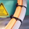 Colliers de fixation en nylon. Noirs. 7,6x550 - 50pces