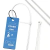Colliers de serrage colliers de câblage sans halogène 2,5 x 80 mm blancs EDO777778 lot de 100 pcs