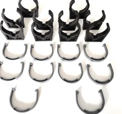 Colliers PVC de fixation à clip fermé PVC 63mm (Lot de 10)