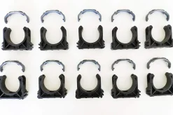 Colliers PVC de fixation à clip fermé PVC 50mm (Lot de 10) Fixation Industrielle tuyaux