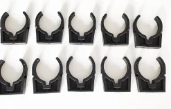 Colliers PVC de fixation à clip pince ouverte PVC 50mm (Lot de 10)