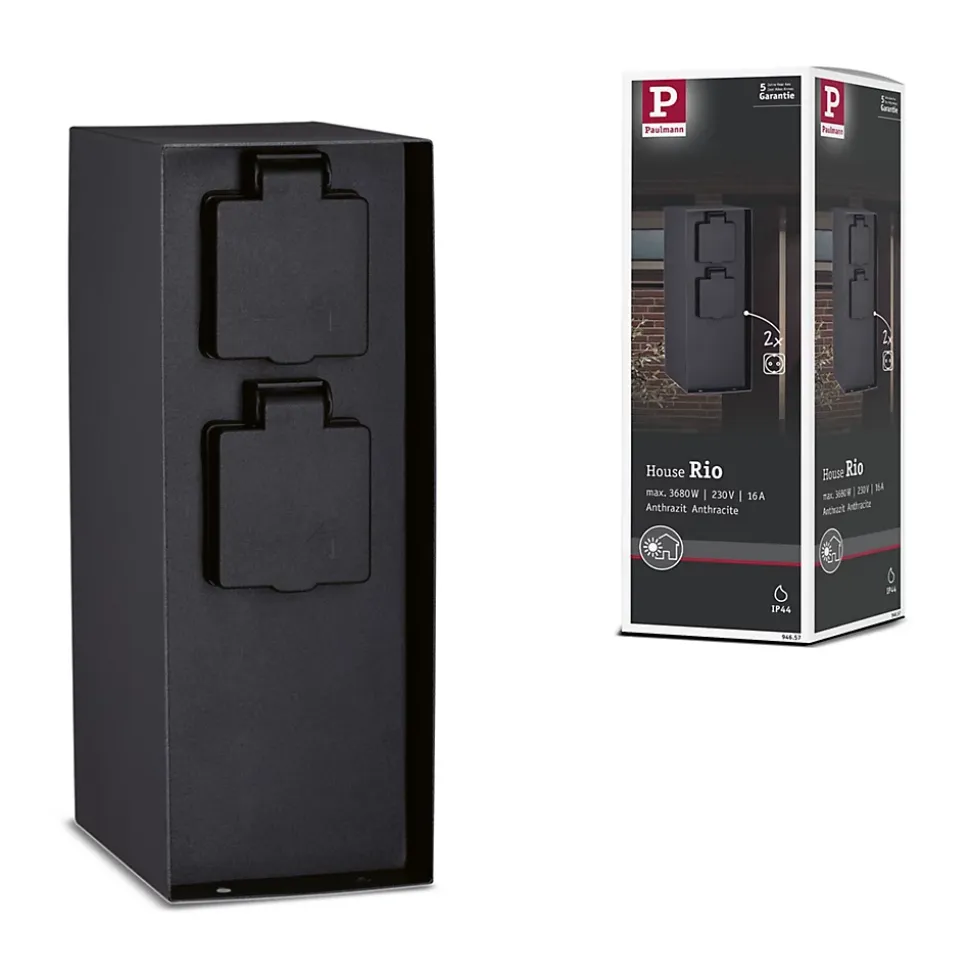 Colonne de prises Rio Double IP44 Anthracite